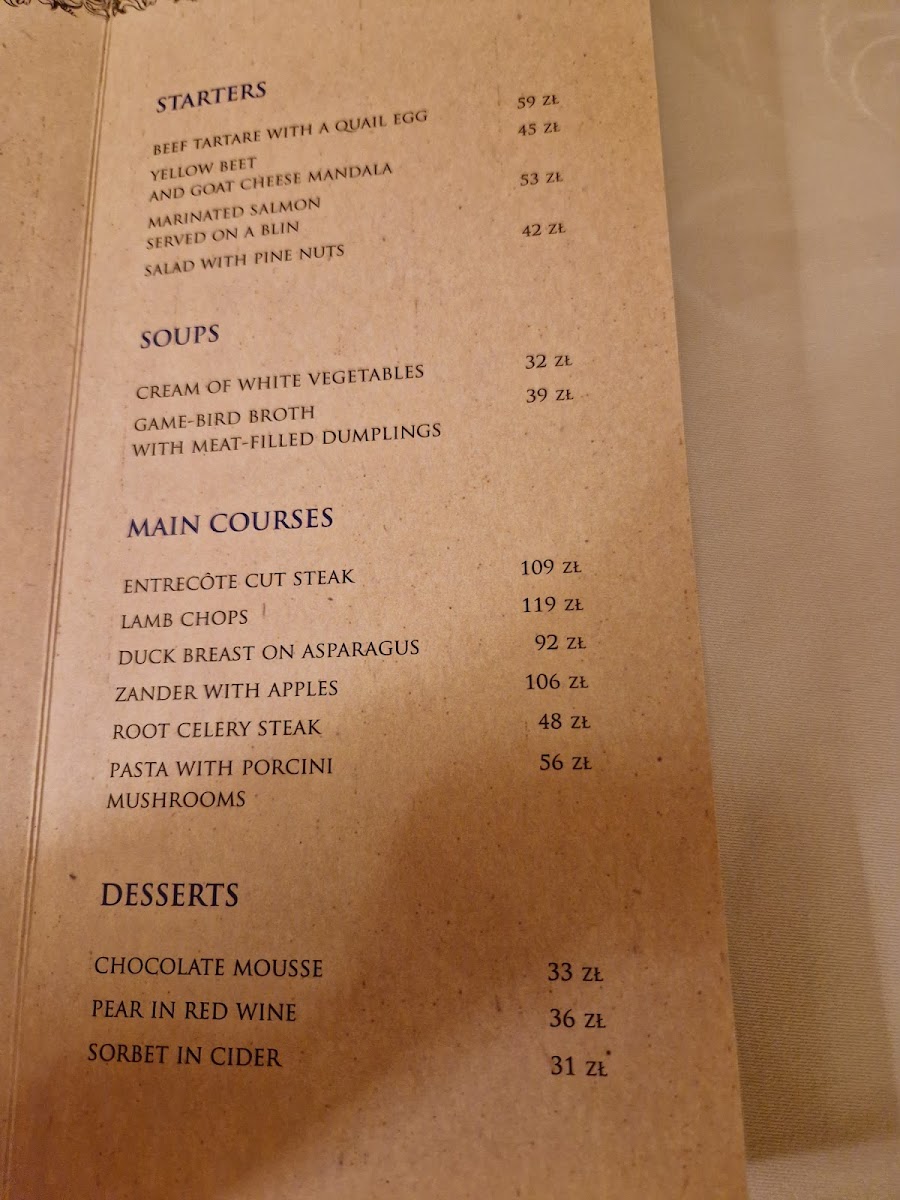 Menu Pijarska 17 Restaurant-2